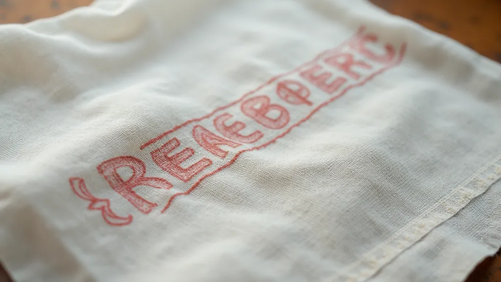 Antique linen handkerchief texture