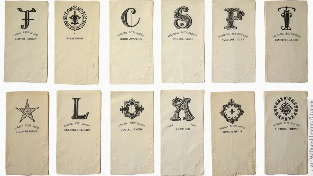 Antique handkerchiefs with varied monogram styles