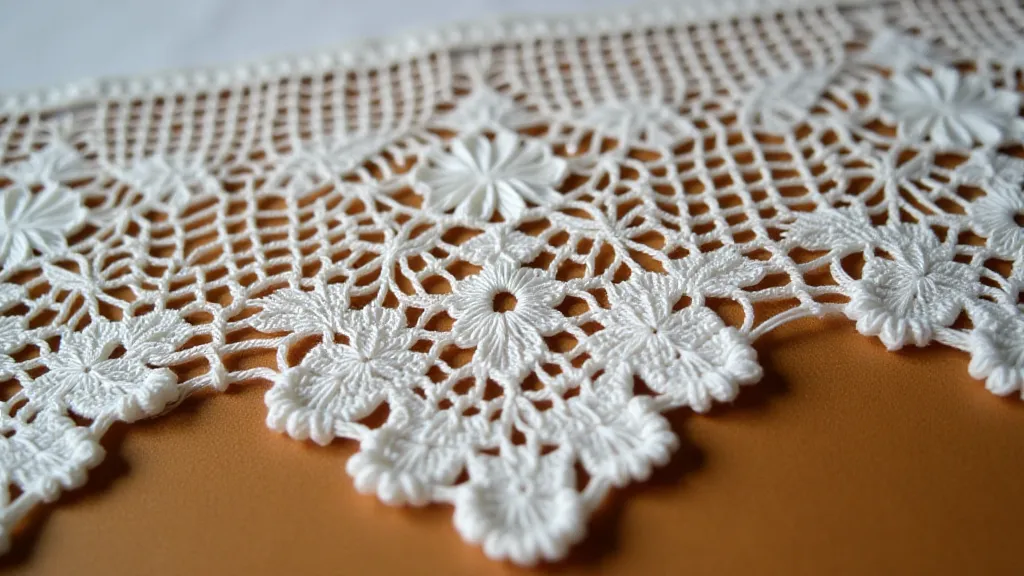Detailed view of Irish Crochet Handkerchief
