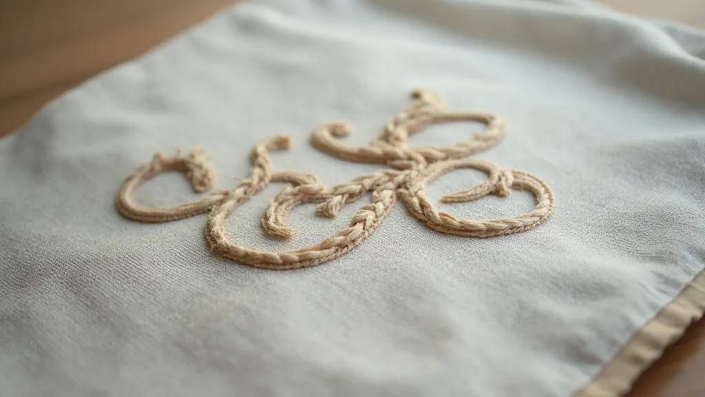A handkerchief featuring an elegant script monogram in one corner. Soft, diffused lighting.