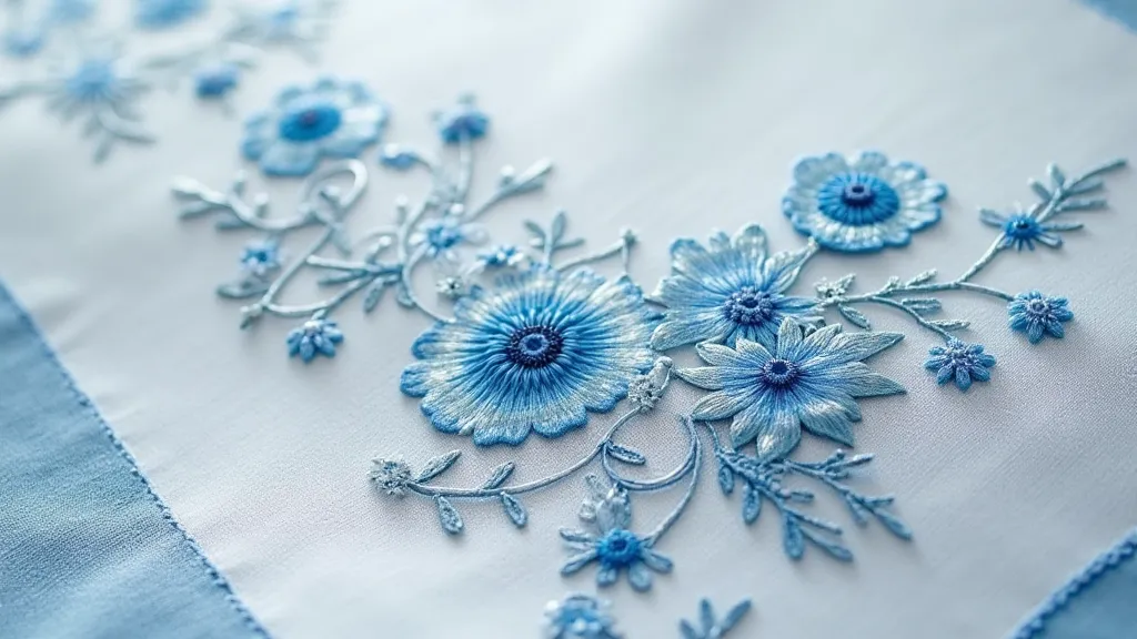 Swiss handkerchief with floral embroidery