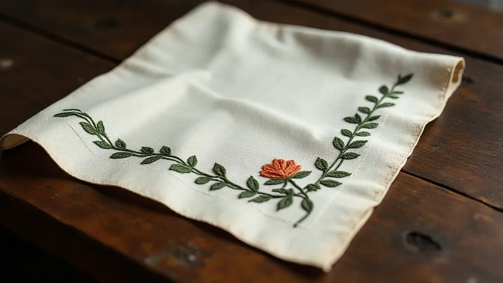 Vintage embroidery handkerchief